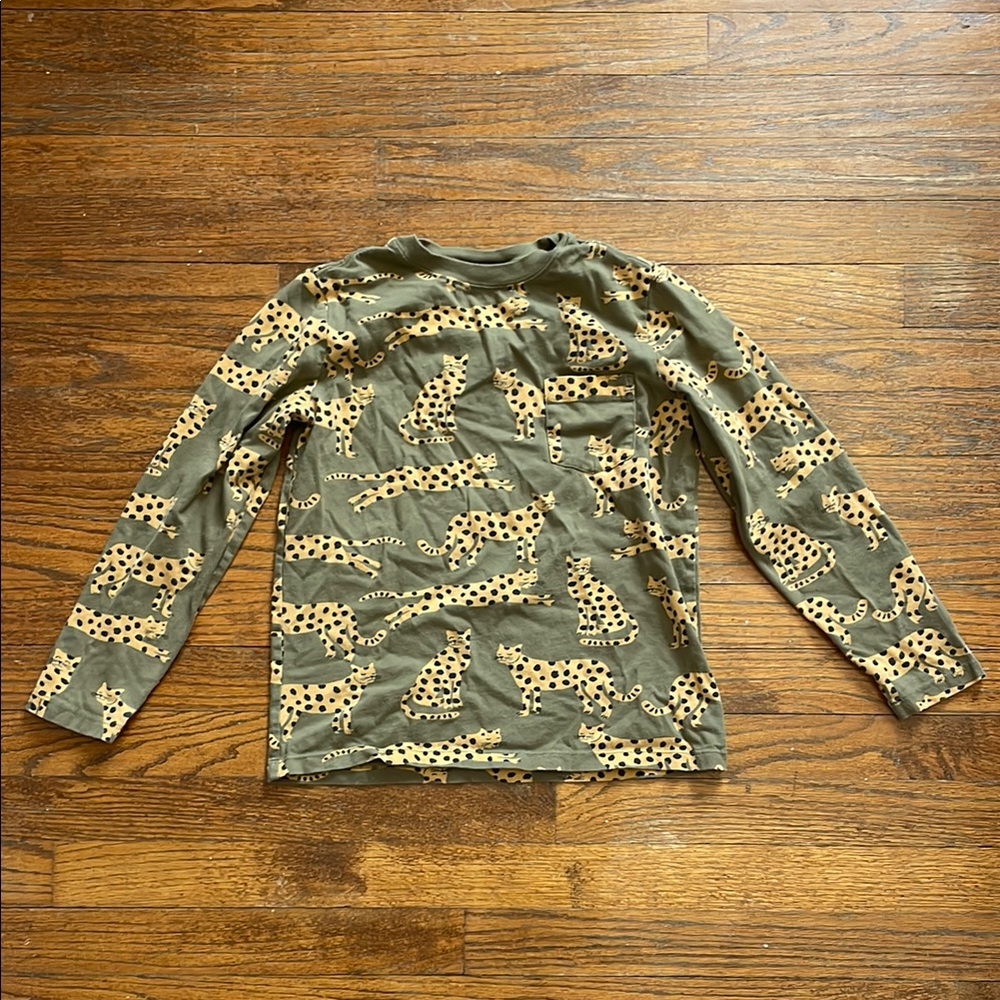 Hanna Andersson Cheetah Print Long Sleeve Shirt